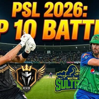 PSL 2026 Top Batters List: Team-Wise Standouts Before Multan vs Lahore Clash
